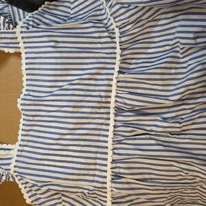 What and blue stripped tank